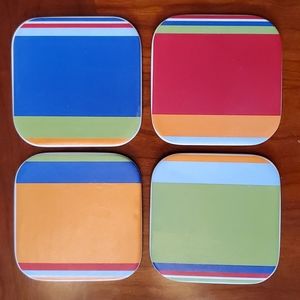 Coasters multicolored stripes
